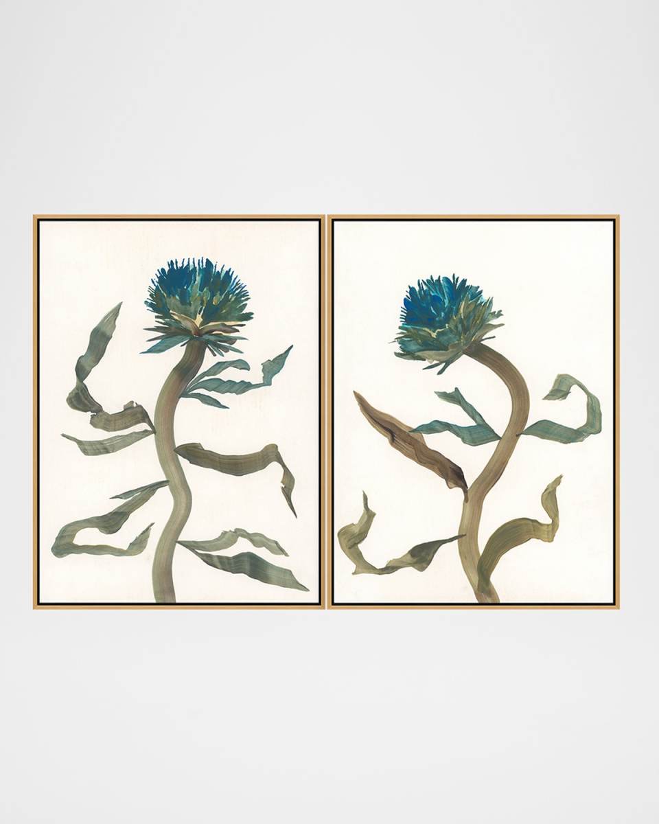 "Prickly Bloom" Set of 2 Framed Giclees by David Erickson, 31.25" x 42.25"